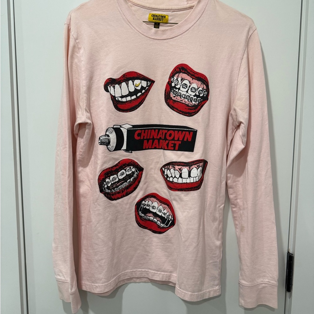 Chinatown Market Pink Long Sleeve Shirt